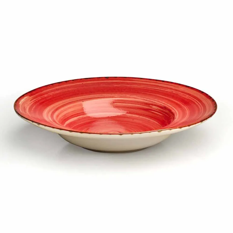 Conjunto de 16 platos de diseño moderno en elegante gres de colores - Simba viadurini