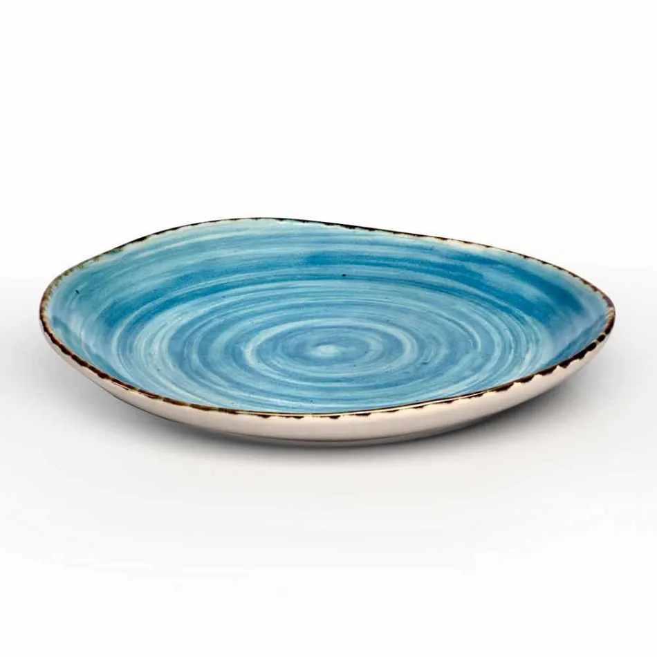 Conjunto de 16 platos de diseño moderno en elegante gres de colores - Simba viadurini