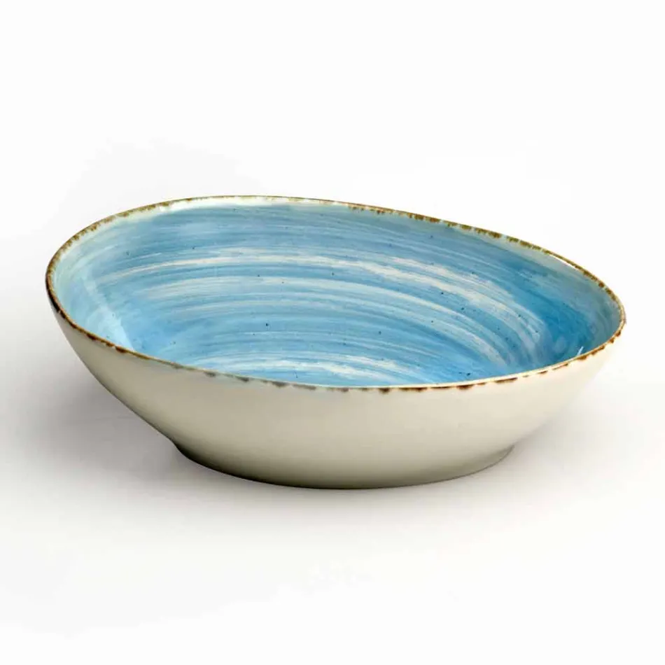 Conjunto de 16 platos de diseño moderno en elegante gres de colores - Simba viadurini