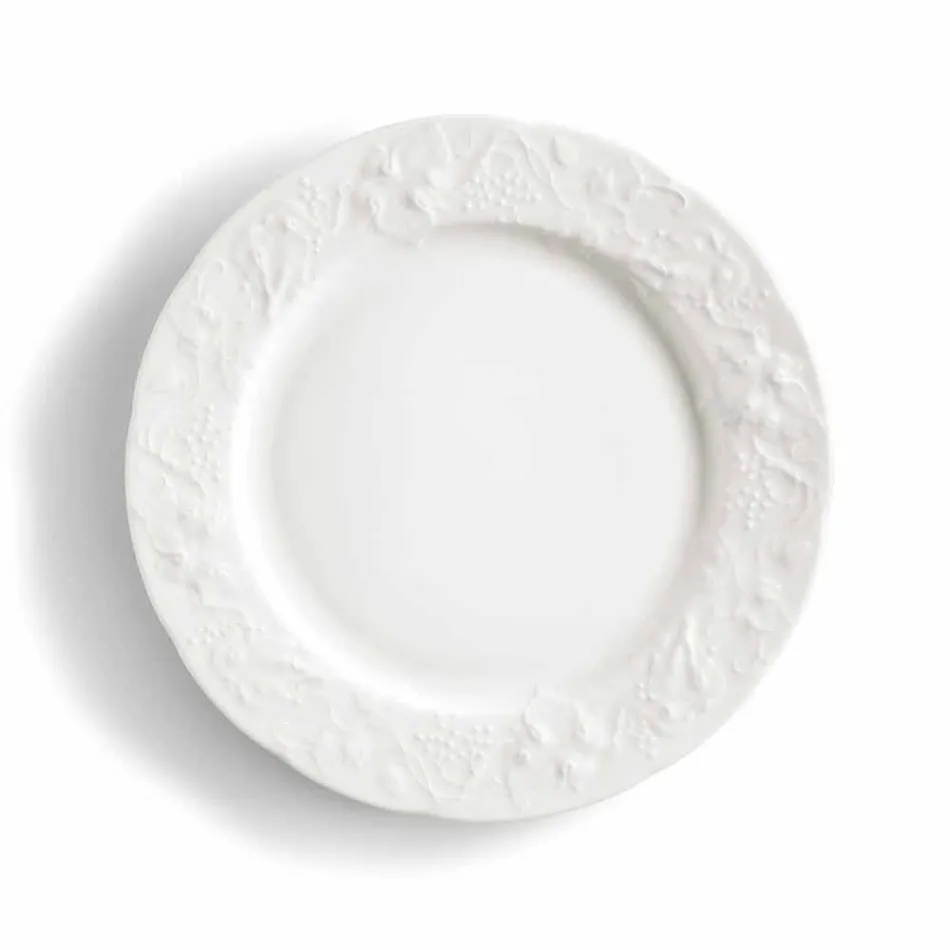 Juego de 27 elegantes platos de diseño de porcelana blanca - Gimignano viadurini