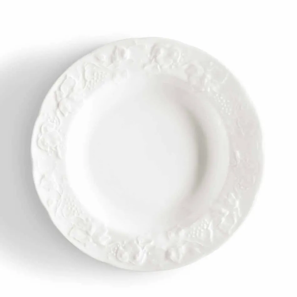 Juego de 27 elegantes platos de diseño de porcelana blanca - Gimignano viadurini