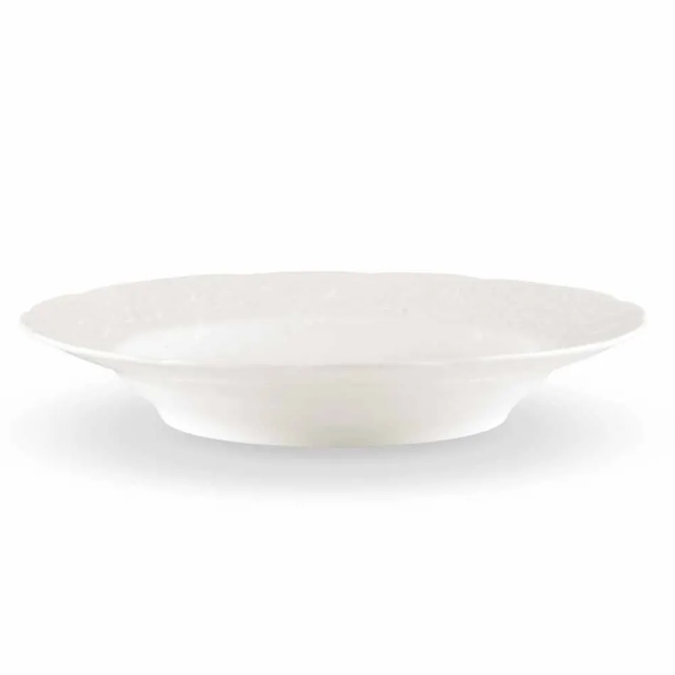 Juego de 27 elegantes platos de diseño de porcelana blanca - Gimignano viadurini