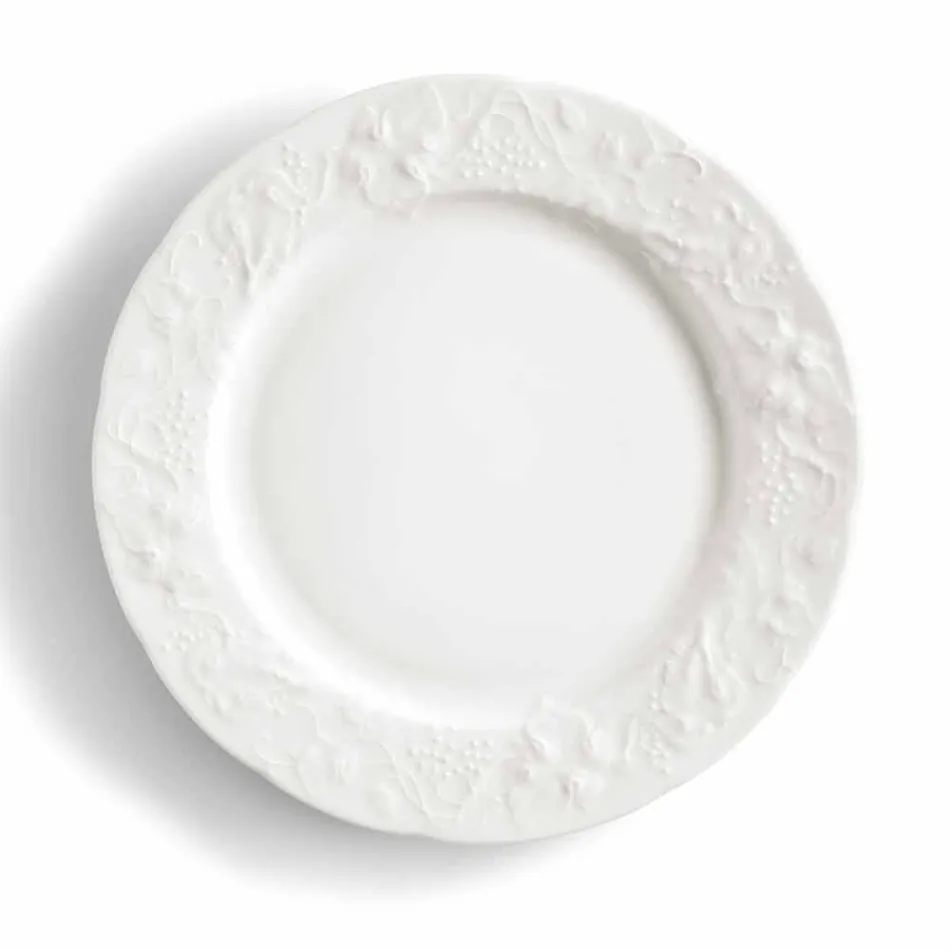 Juego de 27 elegantes platos de diseño de porcelana blanca - Gimignano viadurini