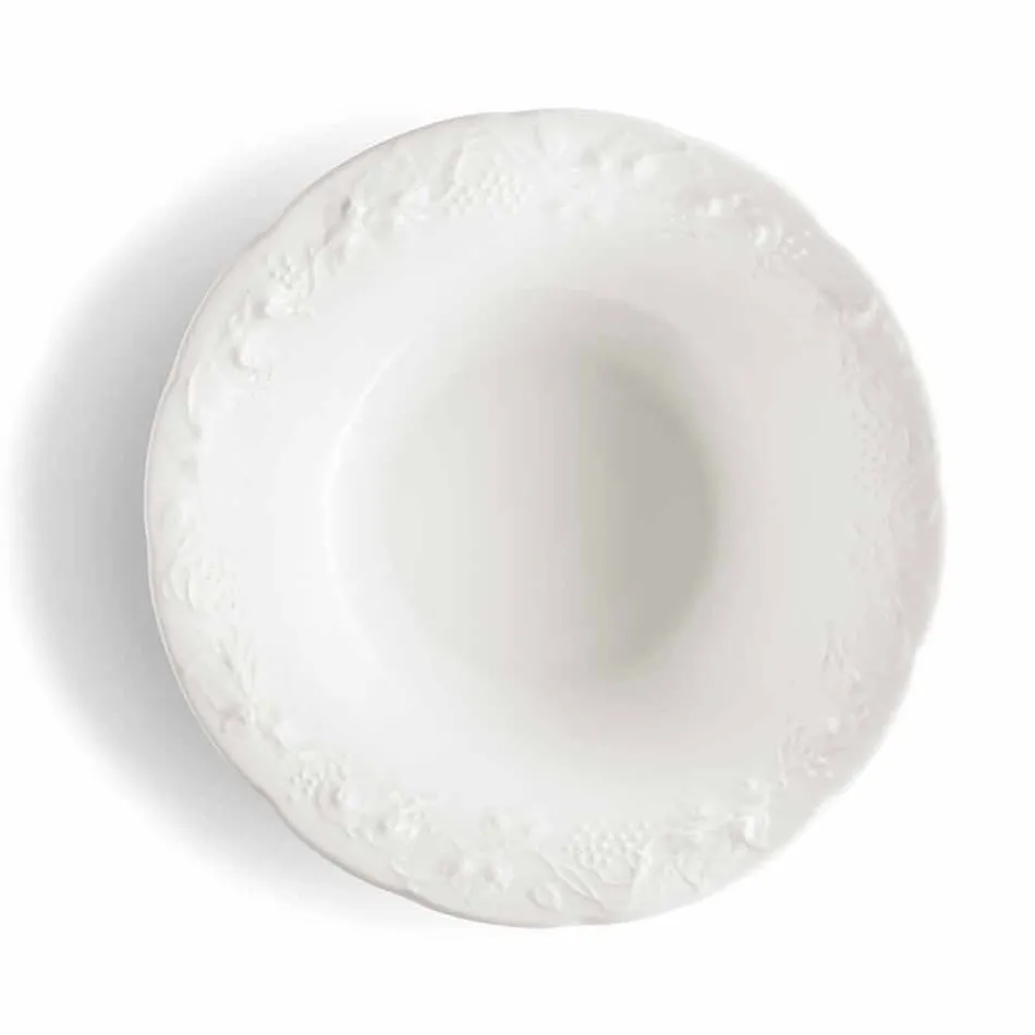 Juego de 27 elegantes platos de diseño de porcelana blanca - Gimignano viadurini