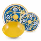 Servicio completo de vajilla de colores y vajilla Conjunto completo 18 piezas - Cefalu viadurini