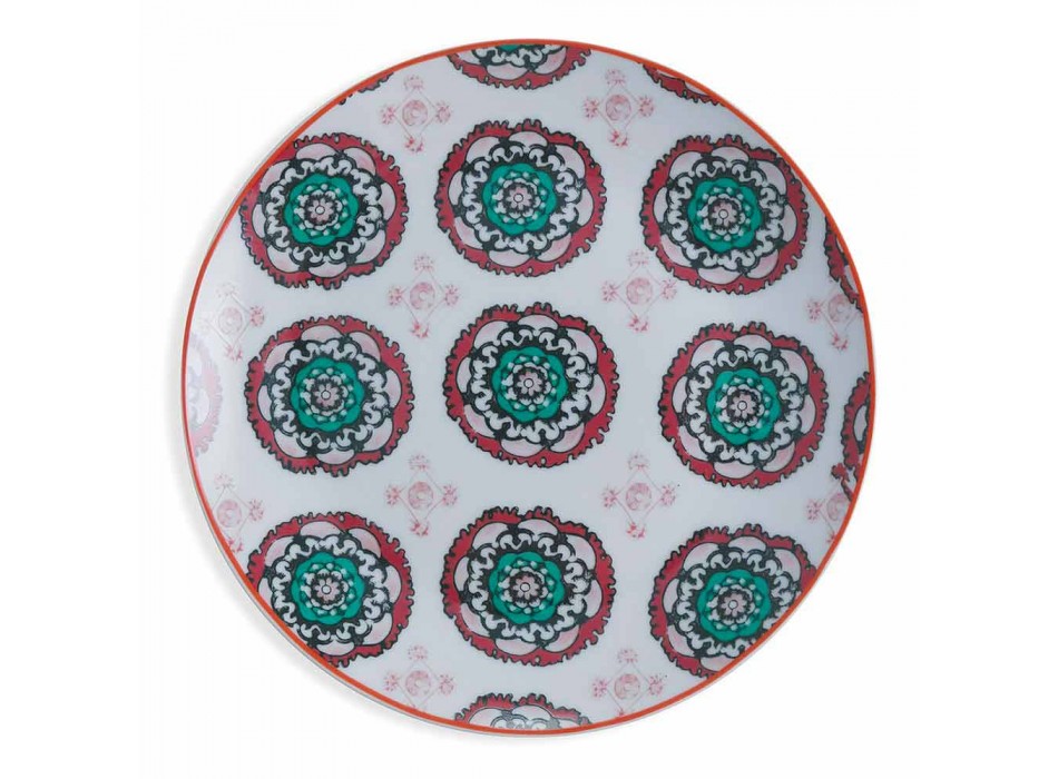 Conjunto de placas de colores étnicos modernos en porcelana y gres 18 piezas - Estambul viadurini