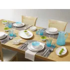 Platos para servir 3 piezas de diseño moderno en porcelana blanca - Málaga viadurini