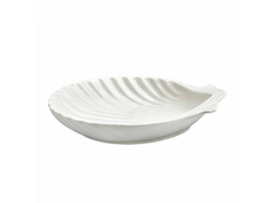 Set de platos de porcelana blanca, 30 piezas - Nalah viadurini
