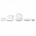 Set de platos de porcelana blanca, 30 piezas - Nalah