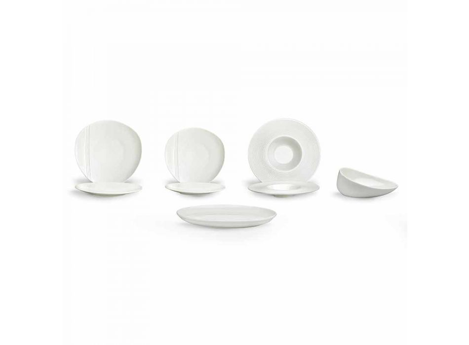 Juego de platos modernos de porcelana, 26 piezas - Nalah viadurini