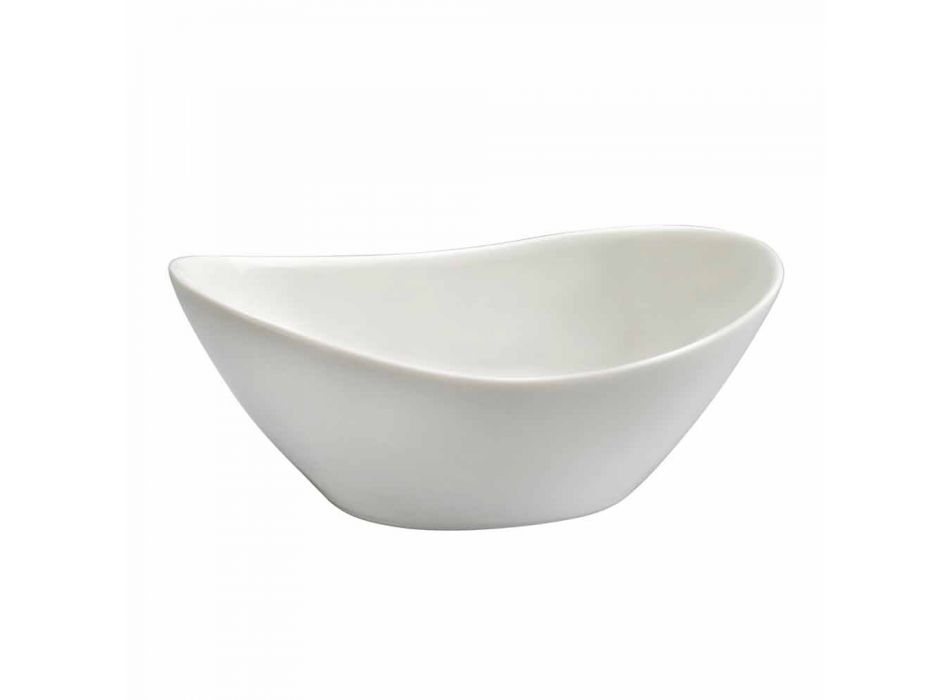 Servicio de cena o platos de porcelana blanca - Nalah viadurini