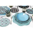 Juego de Vajilla Porcelana de Porcelana de Colores Moderna 18 Piezas - Timesquare viadurini