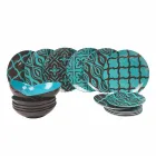 Juego de Vajilla Porcelana de Porcelana de Colores Moderna 18 Piezas - Timesquare viadurini