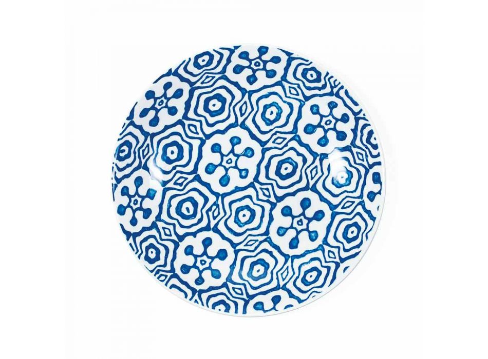 Vajilla moderna de porcelana azul claro o azul 18 piezas - Avion viadurini