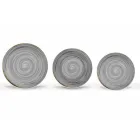 Plato llano moderno de 18 piezas de porcelana coloreada - Rurolo viadurini