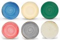 Plato llano moderno de 18 piezas de porcelana coloreada - Rurolo