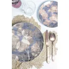 Cubertería de acero satinado de colores Diseño completo de 24 piezas - Fantasía viadurini