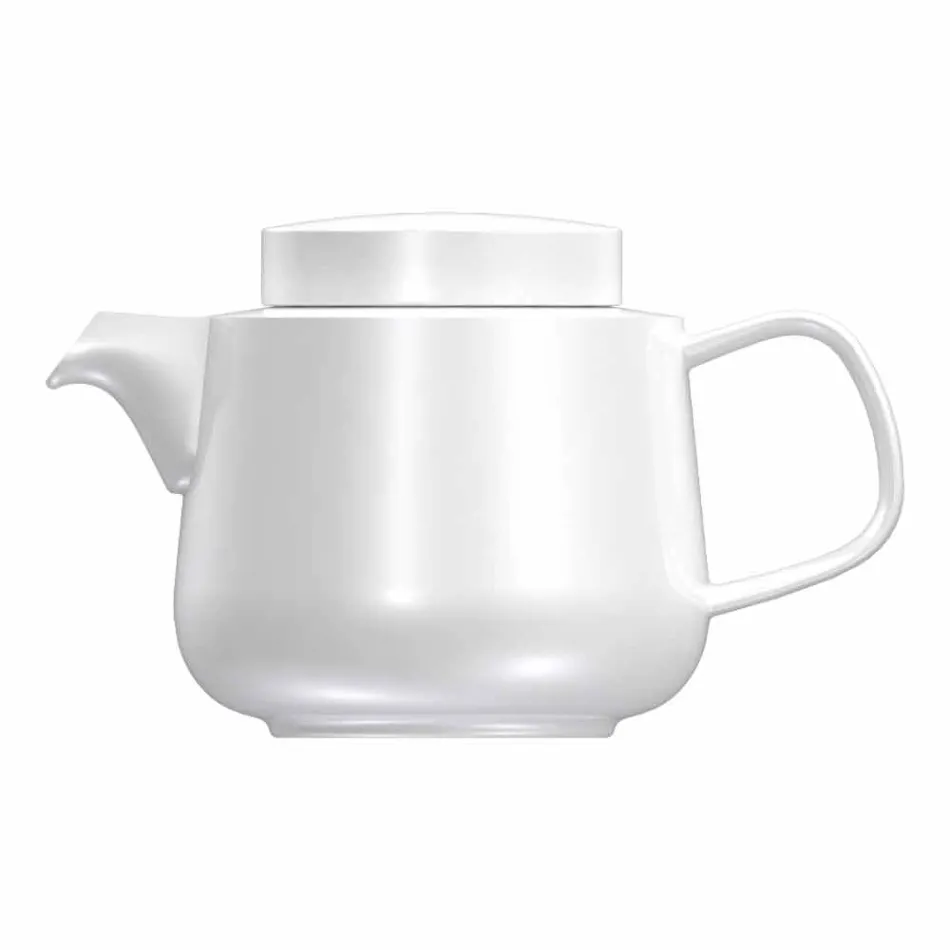 Servicio de Taza y Platillo con Tetera de Porcelana y Jarra de Leche 14 Piezas - Ártico viadurini