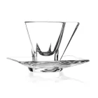 Servicio de taza de capuchino en italiano Eco Crystal 12 piezas - Amalgama viadurini