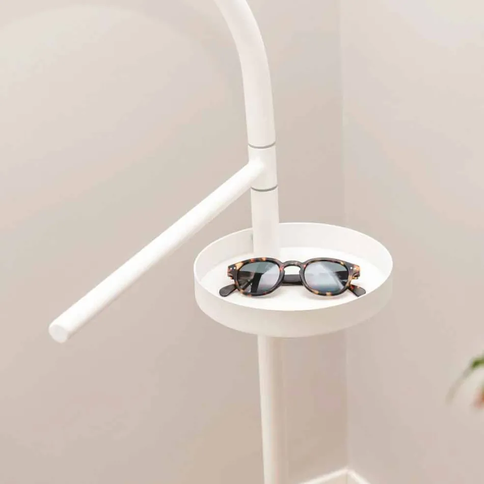 Perchero valet moderno en acero pintado RAL de diseño Made in Italy - Mirello viadurini