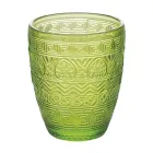 Juego de 12 vasos de agua de 300 ml en vidrio coloreado y relieve - Sirena viadurini