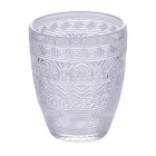Juego de 12 vasos de agua de 300 ml en vidrio coloreado y relieve - Sirena viadurini
