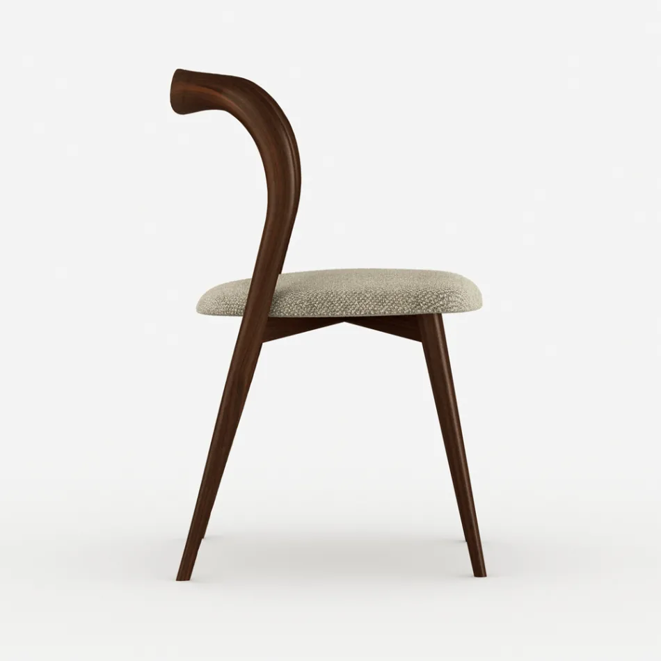 Juego de 4 elegantes sillas de comedor de madera maciza, fabricadas en Italia - Numa viadurini