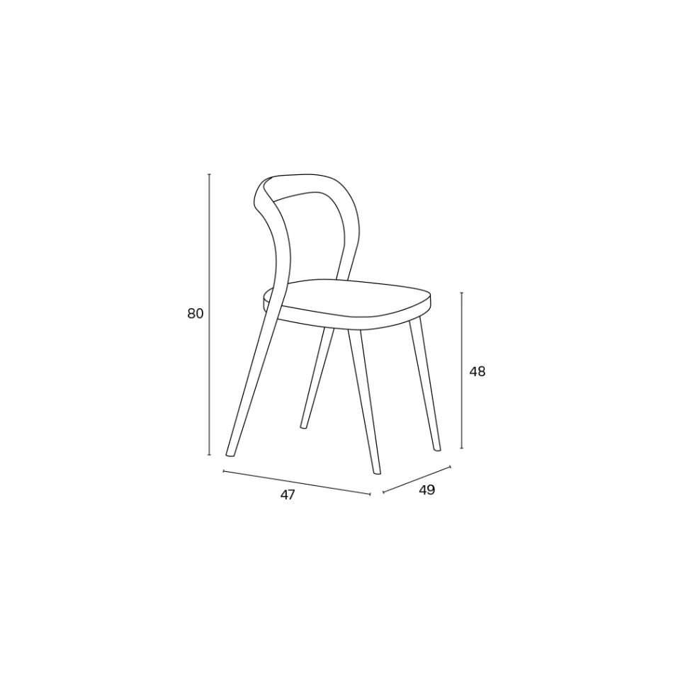 Juego de 4 elegantes sillas de comedor de madera maciza, fabricadas en Italia - Numa viadurini