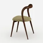 Juego de 4 elegantes sillas de comedor de madera maciza, fabricadas en Italia - Numa viadurini