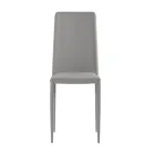 Juego de 4 sillas modernas en ecopiel blanca, gris o gris paloma - Dora viadurini