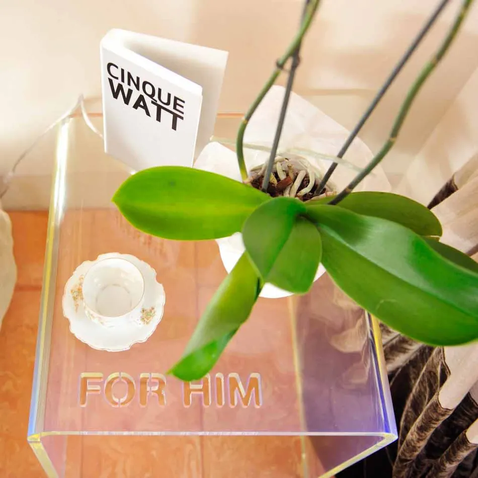 Mesitas de noche de diseño moderno en metacrilato Made in Italy - Leielui viadurini