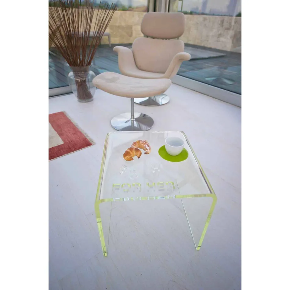 Mesitas de noche de diseño moderno en metacrilato Made in Italy - Leielui viadurini