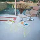 Mesitas de noche de diseño moderno en metacrilato Made in Italy - Leielui viadurini