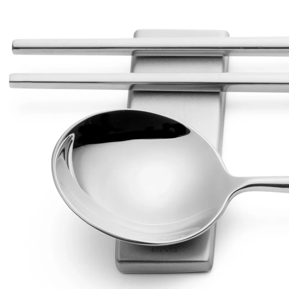 Set compuesto por cuchara de fruta, palillos y soporte para cubiertos - Osaka viadurini