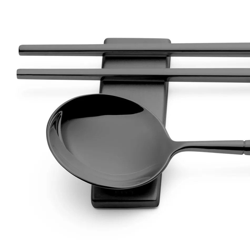 Set compuesto por cuchara de fruta, palillos y soporte para cubiertos - Osaka viadurini