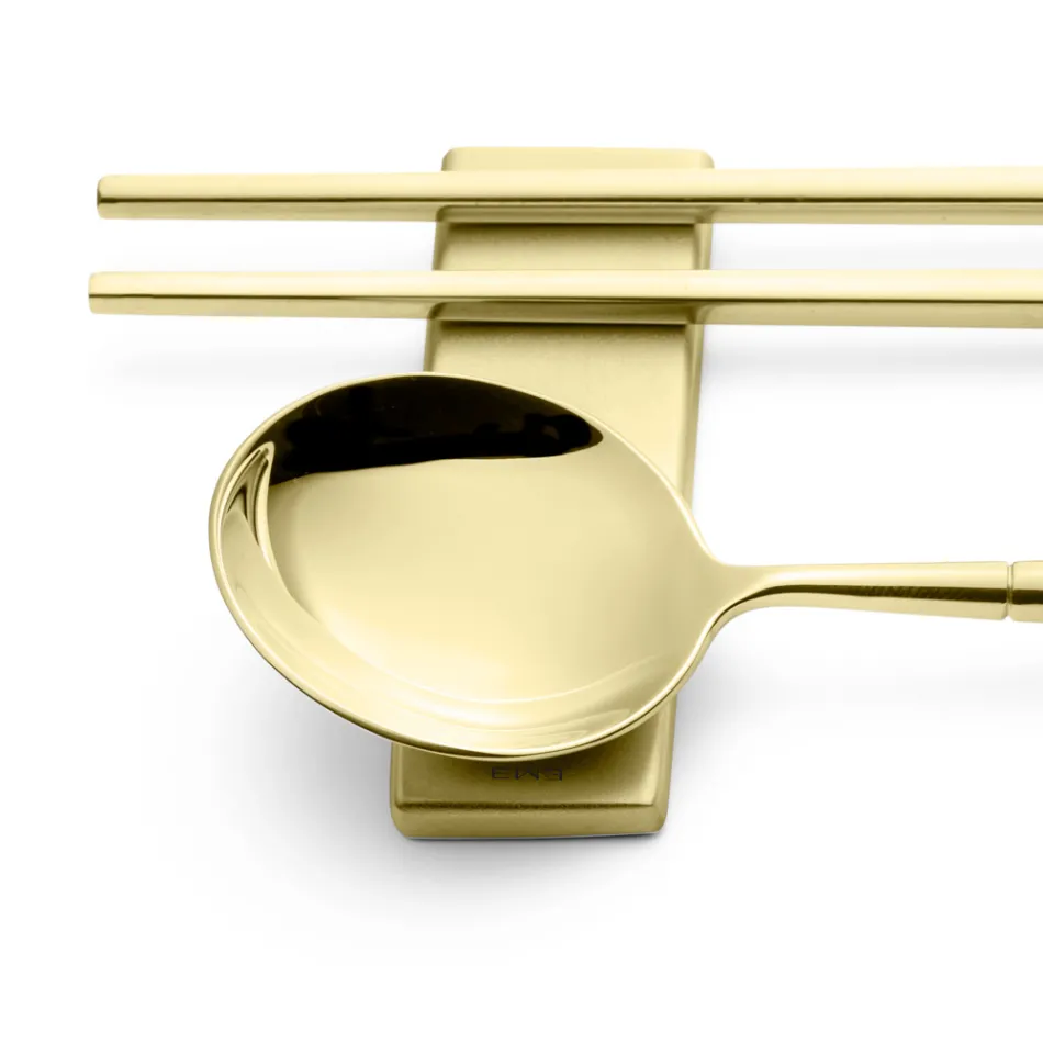 Set compuesto por cuchara de fruta, palillos y soporte para cubiertos - Osaka viadurini