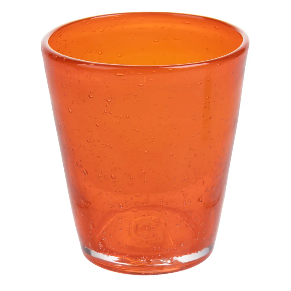 Juego de 12 vasos de 330 ml en pasta de vidrio soplado coloreado - Spilla viadurini