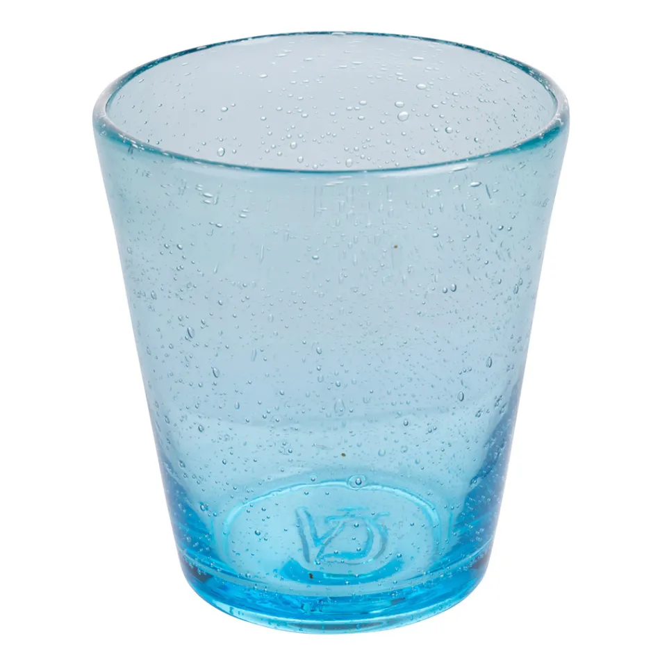 Juego de 12 vasos de 330 ml en pasta de vidrio soplado coloreado - Spilla viadurini