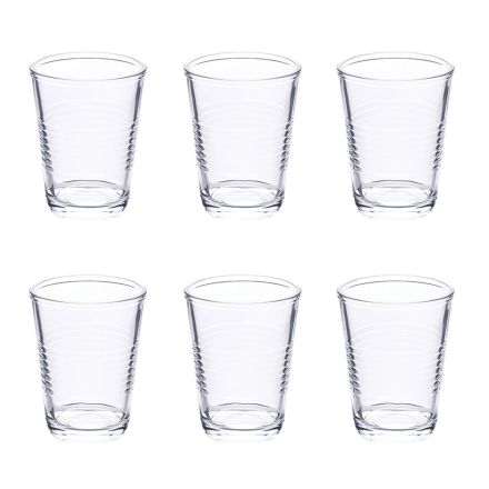 Juego de 12 vasos de agua de 270 ml en vidrio artesanal - Taza viadurini