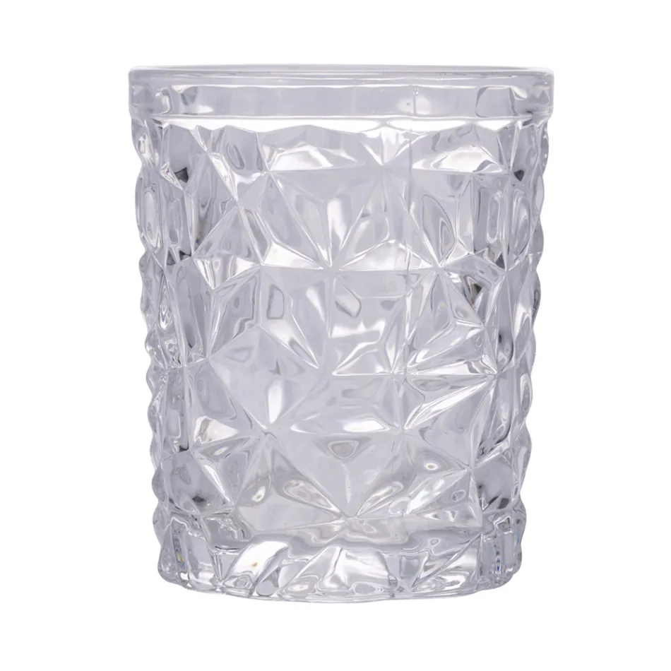 Juego de 12 Vasos de Agua 300 ml en Vidrio Decorado - Taza viadurini