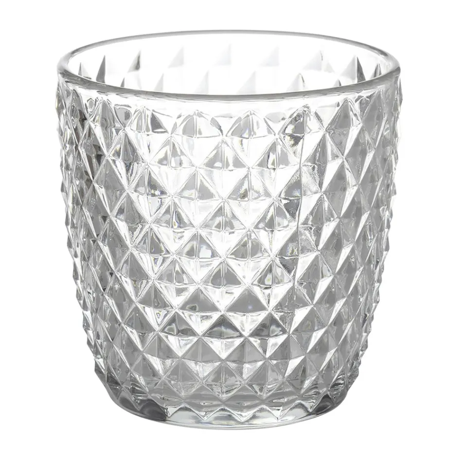 Juego de 12 vasos de agua de 325 ml con diferentes decoraciones de cristal - Tips viadurini