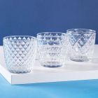 Juego de 12 vasos de agua de 325 ml con diferentes decoraciones de cristal - Tips viadurini