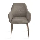 Juego de 2 sillones tapizados en tela colorida y estructura metálica - Valeria viadurini