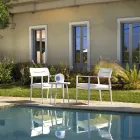 Juego de 2 Sillones con Mesa de Aluminio en Diferentes Acabados - Souvenir viadurini