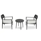 Juego de 2 Sillones con Mesa de Aluminio en Diferentes Acabados - Souvenir viadurini