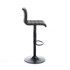 Juego de 2 taburetes de bar en piel sintética y acero - Potasio viadurini