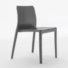 Juego de 4 Sillas de Exterior e Interior en Polipropileno de Diferentes Colores - Construido viadurini