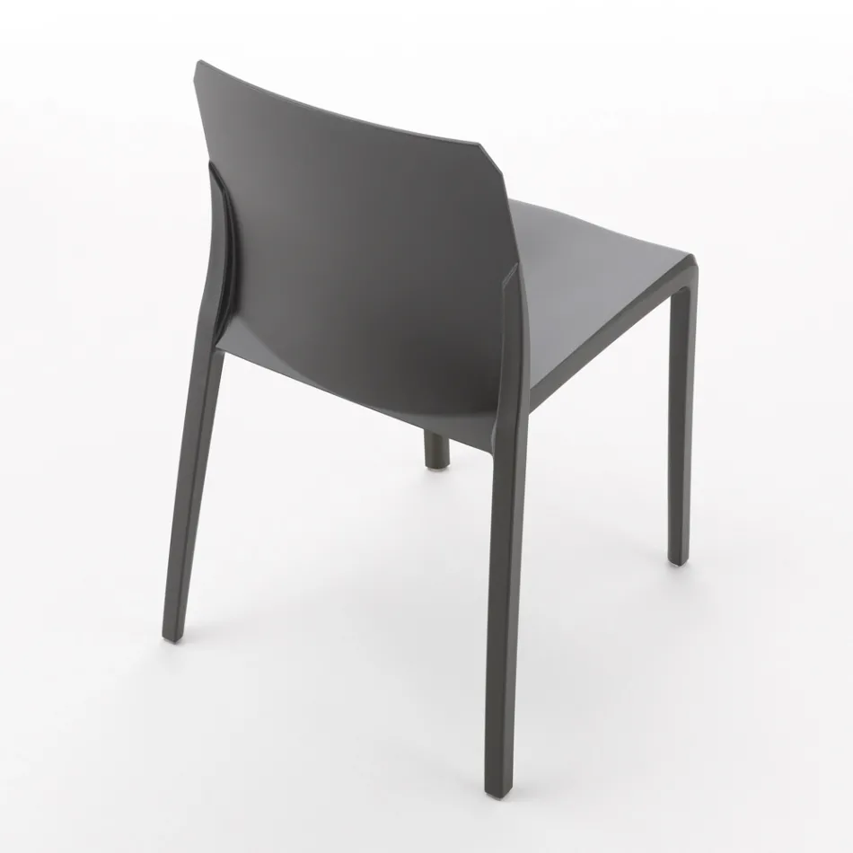 Juego de 4 Sillas de Exterior e Interior en Polipropileno de Diferentes Colores - Construido viadurini