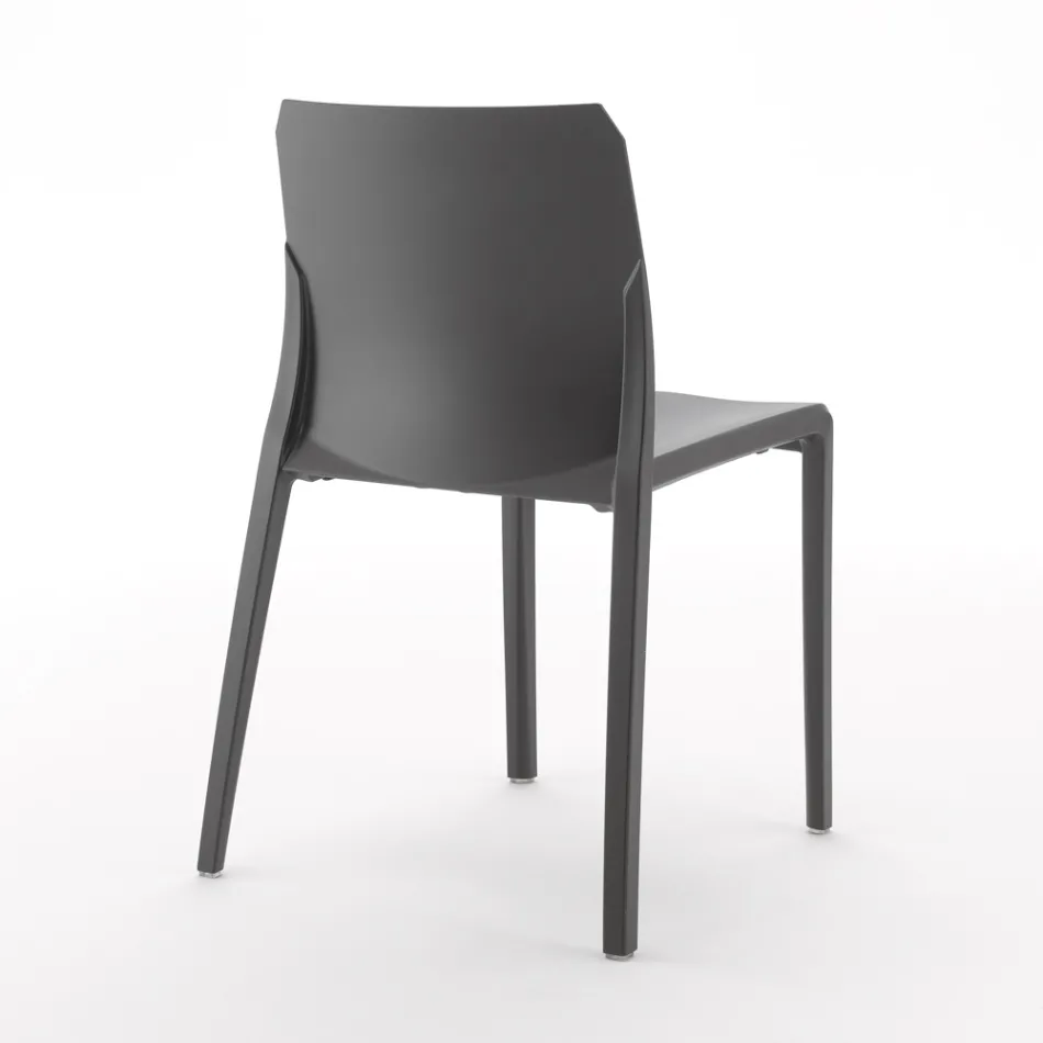 Juego de 4 Sillas de Exterior e Interior en Polipropileno de Diferentes Colores - Construido viadurini