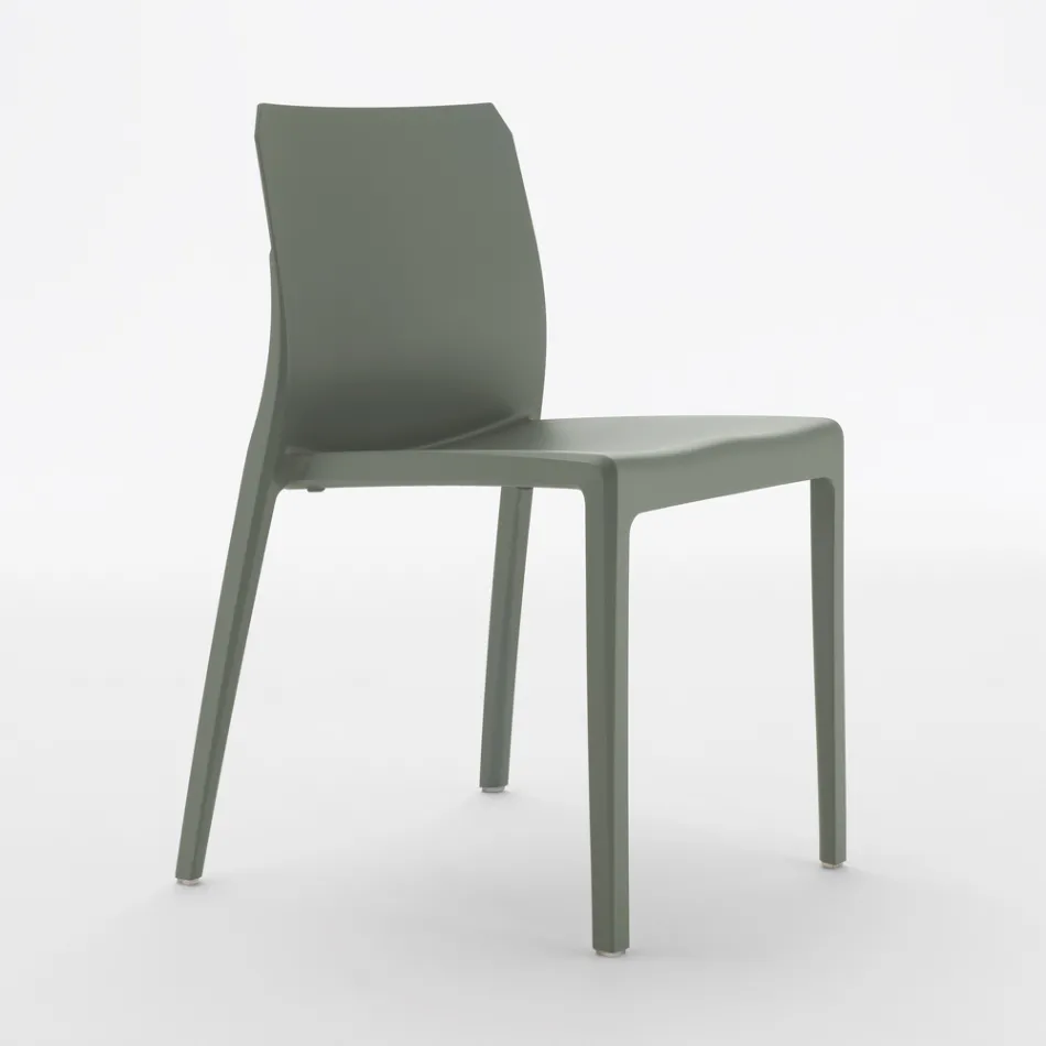 Juego de 4 Sillas de Exterior e Interior en Polipropileno de Diferentes Colores - Construido viadurini